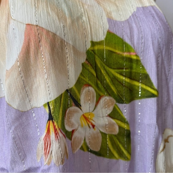 FARM RIO ANTHROPOLOGIE TOP SZ S SWING TANK FLORAL SUMMER HAWAIIAN COQUETTE GIRLY - Picture 9 of 11